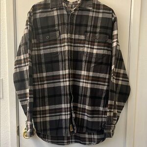 Jachs Black and Brown Lightweight Plaid Shirt Jacket
